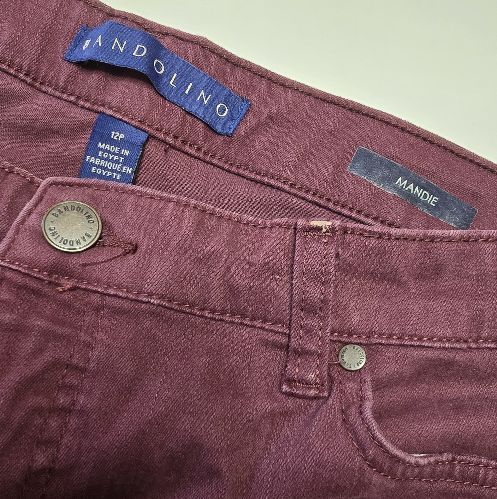 Bandolino Mandie Deep Burgandy Jeans